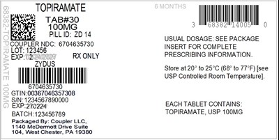 Label (68382 140 05 Topiramate 100mg 67046 357 30)